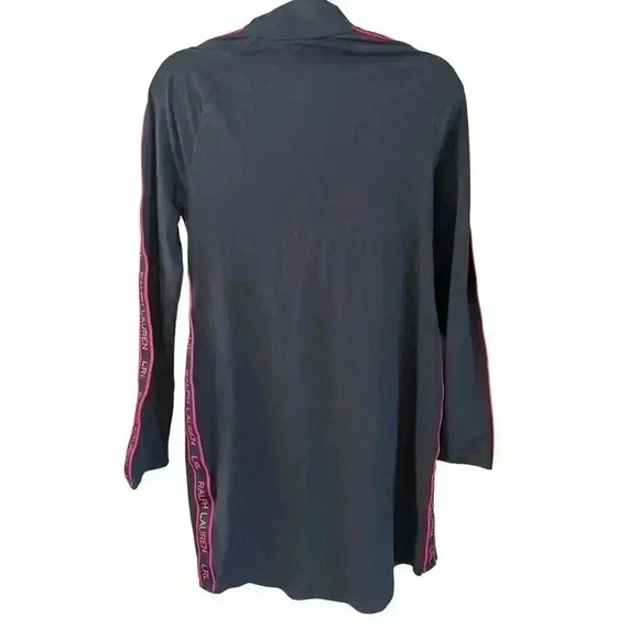 Lauren Ralph Lauren 1/4 Zip Dress Logo Tape Long Sleeve Navy Pink Size Small - Picture 4 of 6